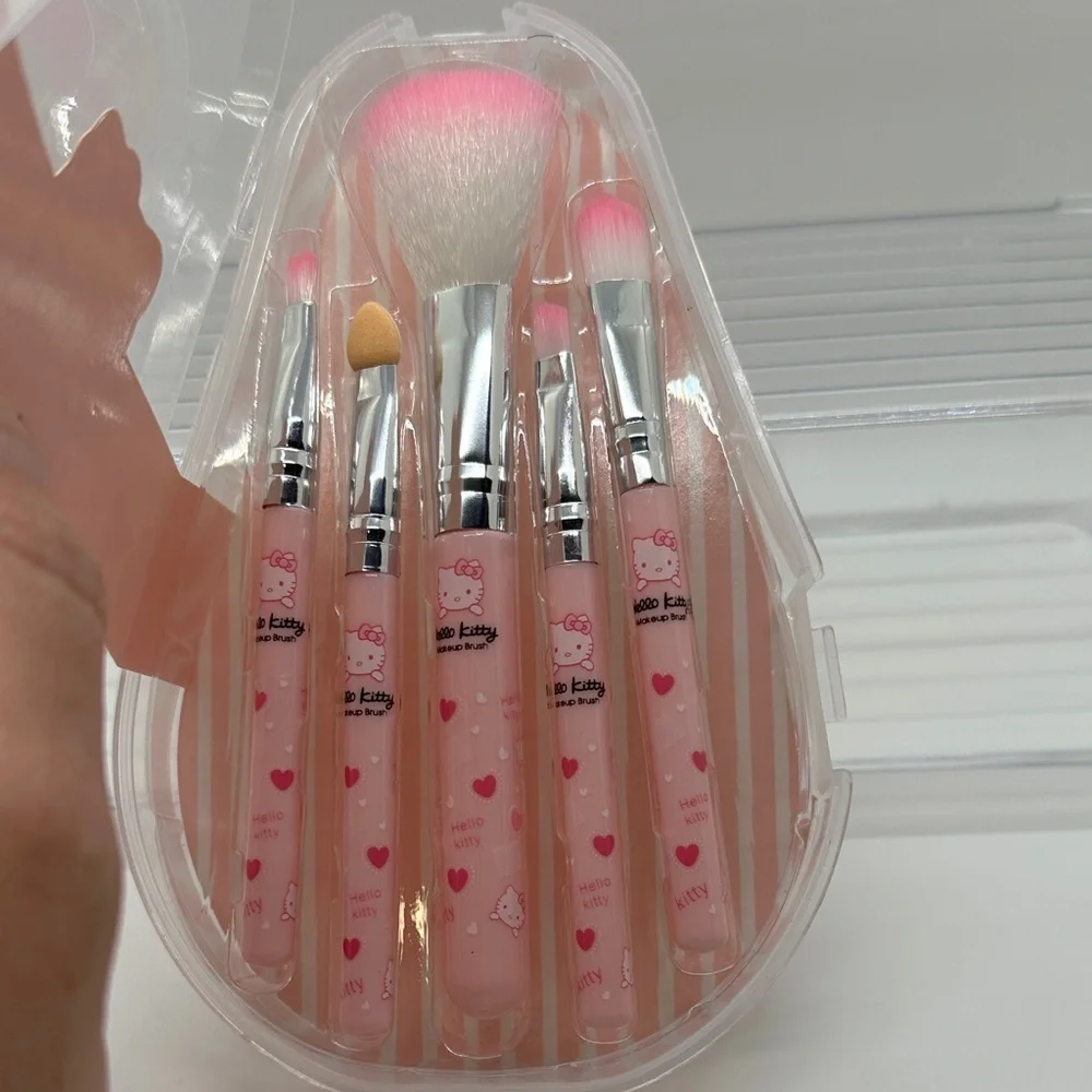 Hello Kitty Pink Heart Makeup Brush Collection